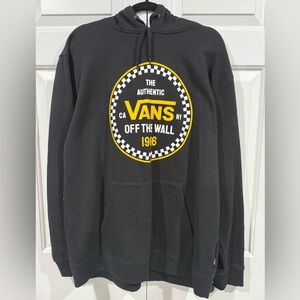 Vans Black Hoodie with Yellow Logo